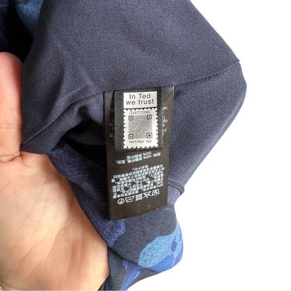 Ted Baker London Julea Floral Mini XL Navy Dress - Picture 8 of 8